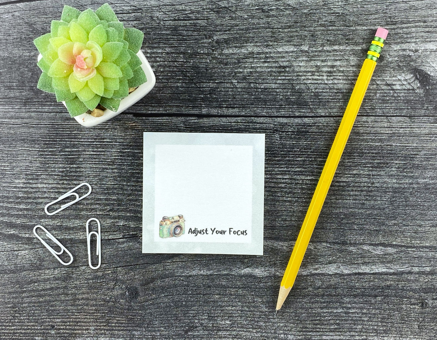 Adjust Your Focus – Cute Camera Sticky Note Pad