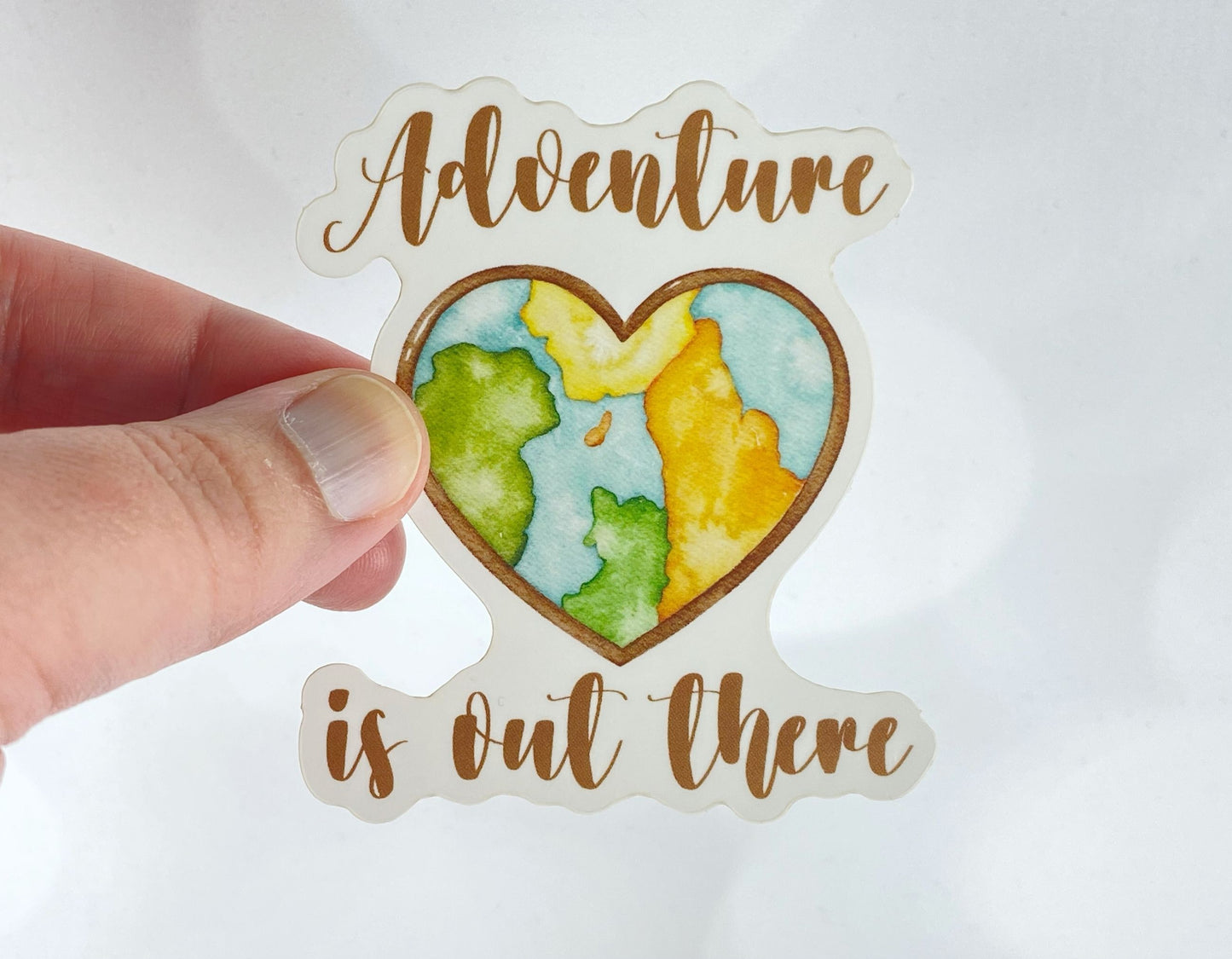Adventure Map Heart Sticker – Fantasy Travel Vinyl Decal