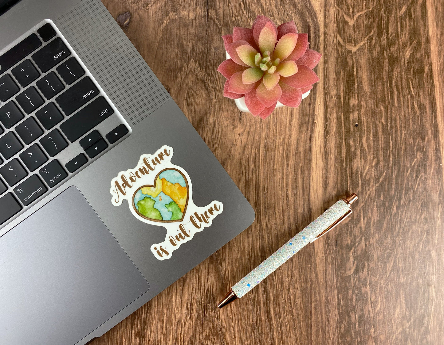 Adventure Map Heart Sticker – Fantasy Travel Vinyl Decal