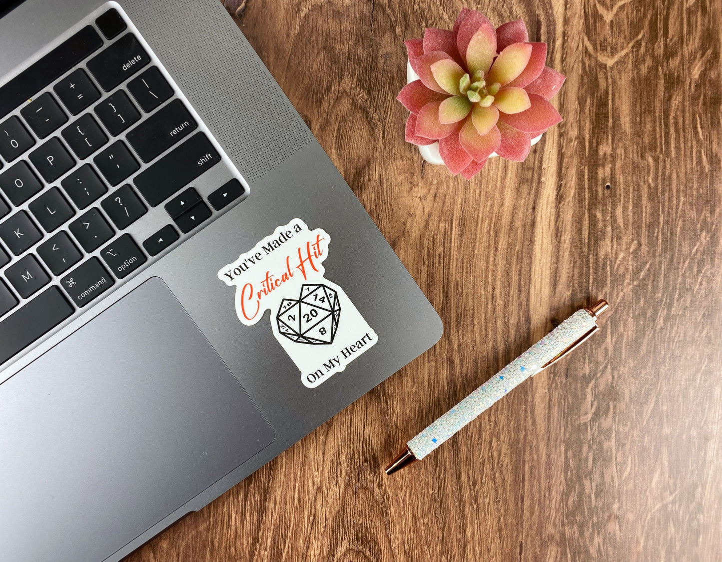 Heartfelt Critical Hit Sticker: Roll Your Way into My Heart