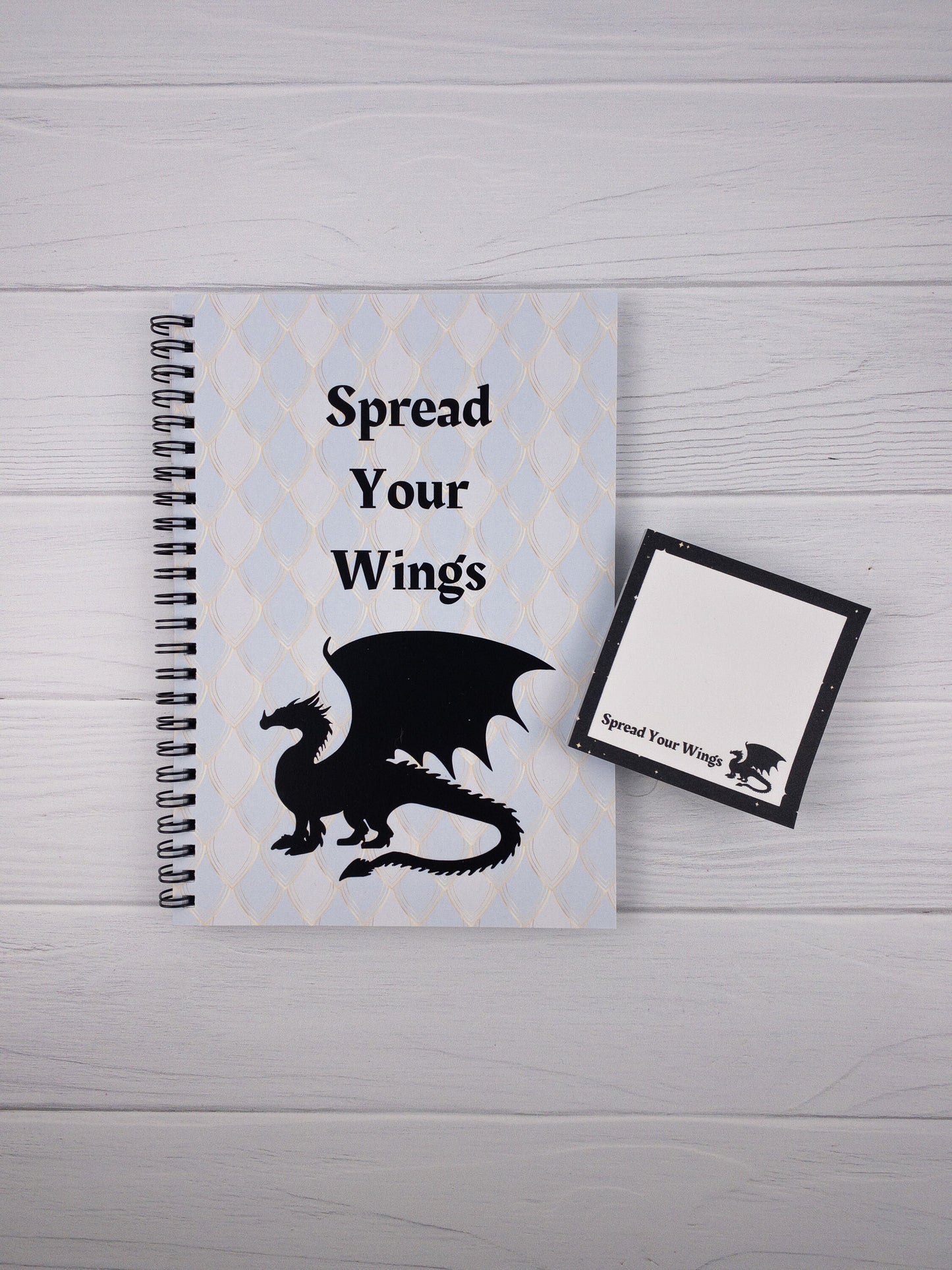 Fantasy Frenzy: Dragon-themed Spread Your Wings Notebook