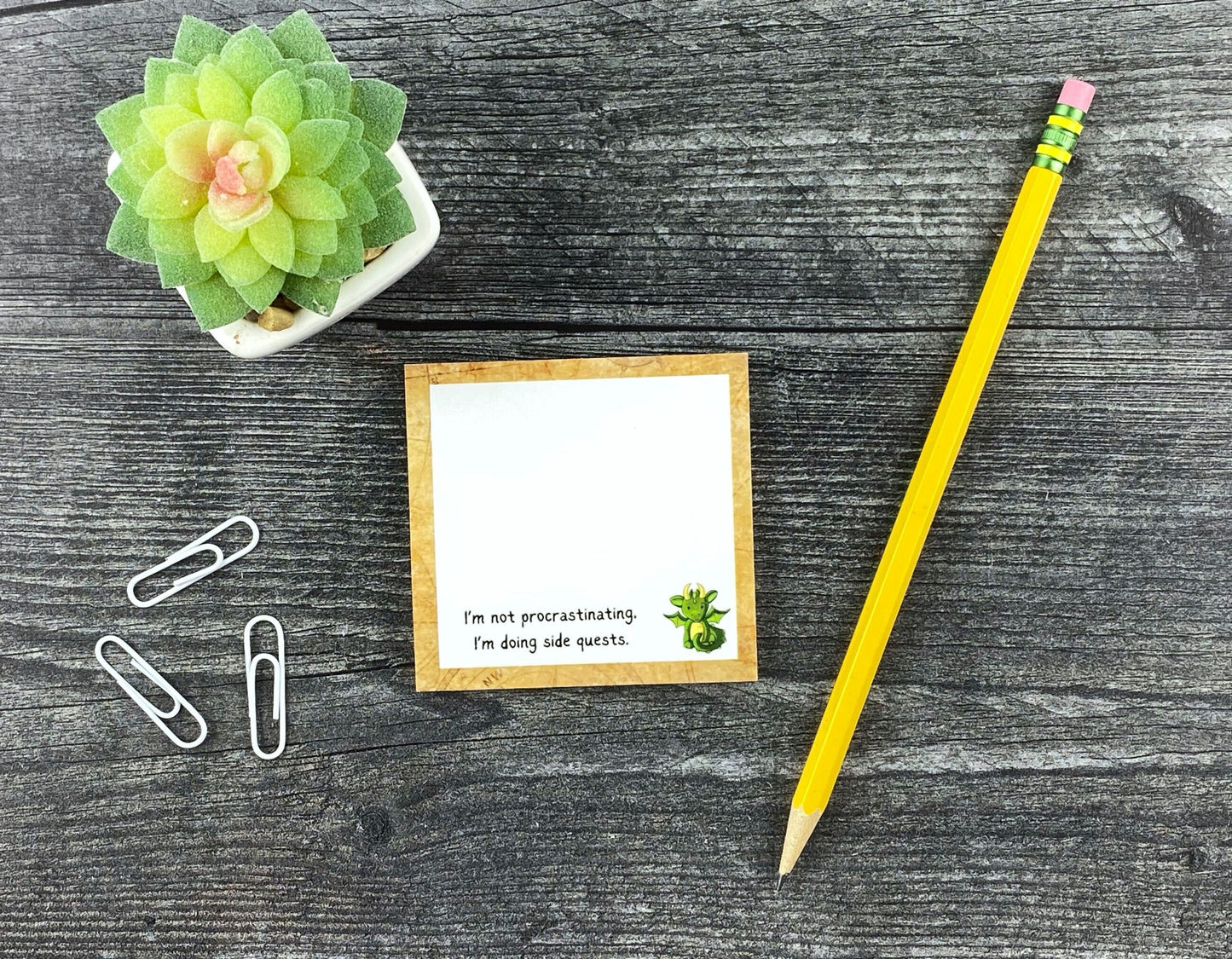 Gamer's Office Supplies - Side Quest Sticky Notes