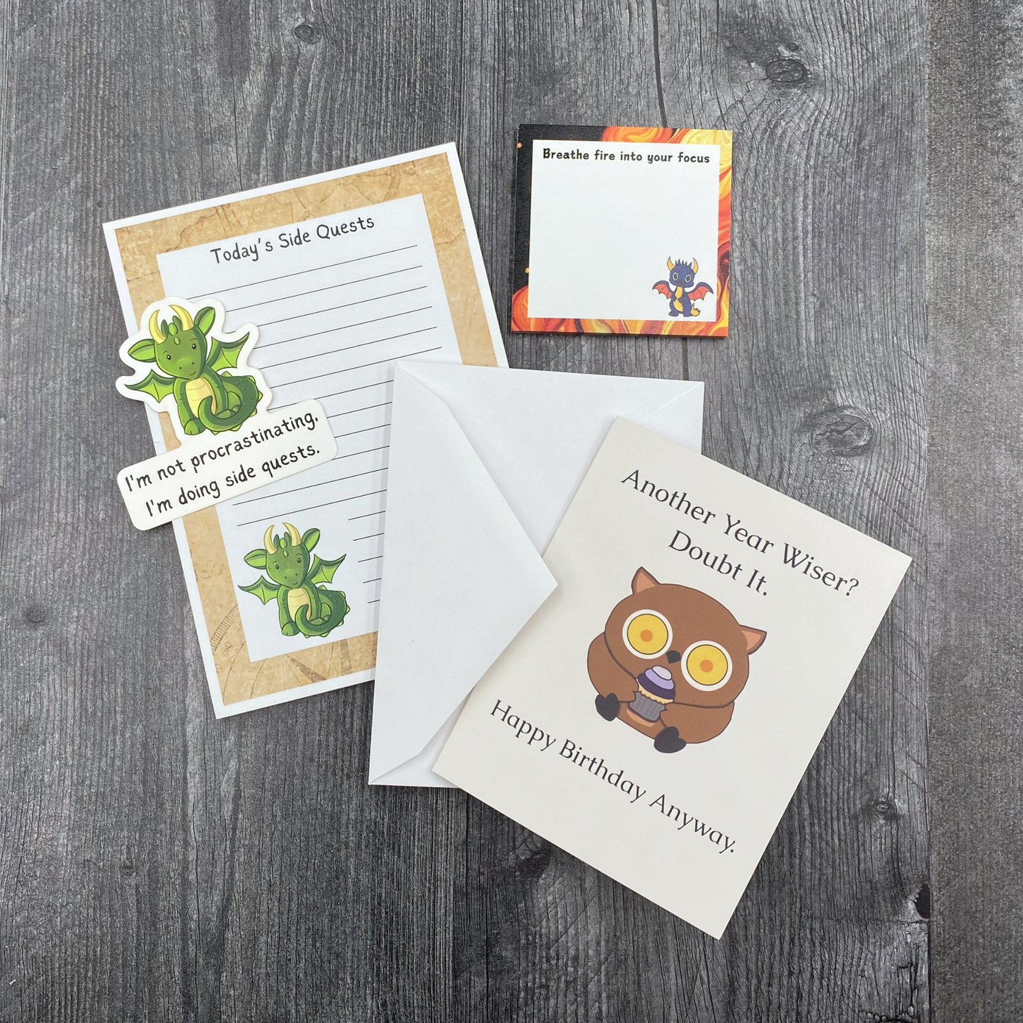 Cute & Chaotic Gift Set - Birthday Owl Edition