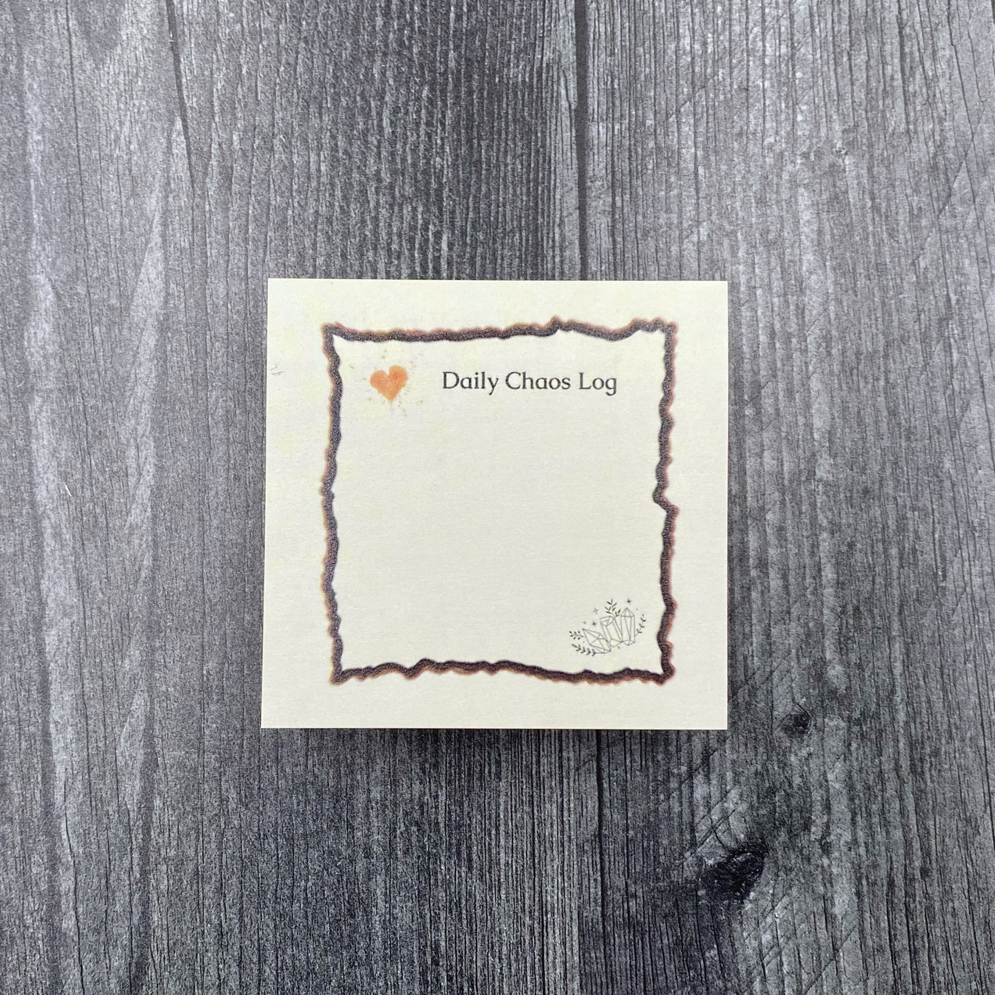 Daily Chaos Log - Witchy Sticky Note for Tracking the Mayhem