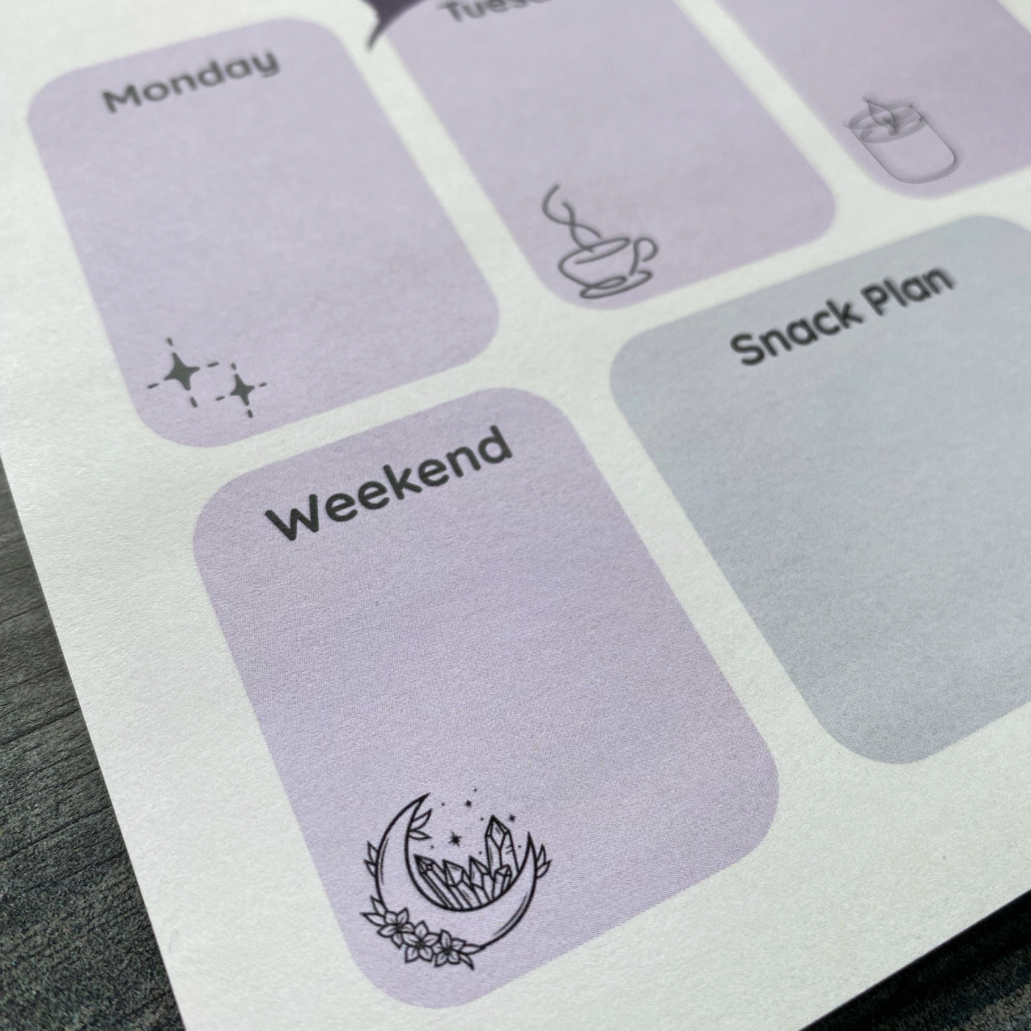 Witchy Weekly Planner - Horizontal Desk Organizer with Magical Vibes