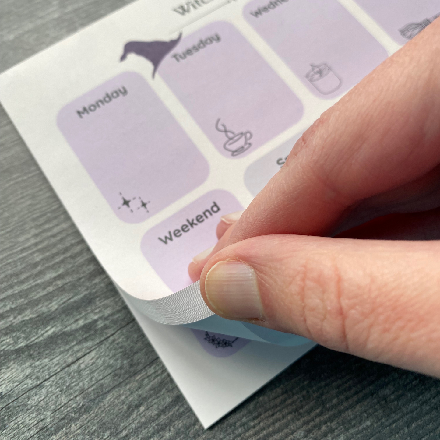 Witchy Weekly Planner - Horizontal Desk Organizer with Magical Vibes