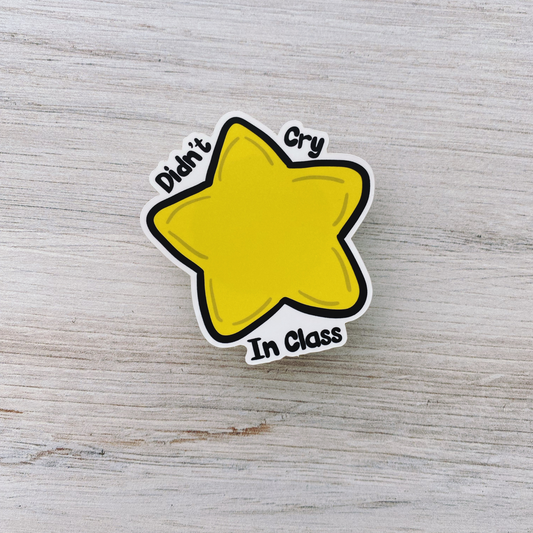 Gold Star School Sticker – Funny Mental Health Reward for Students