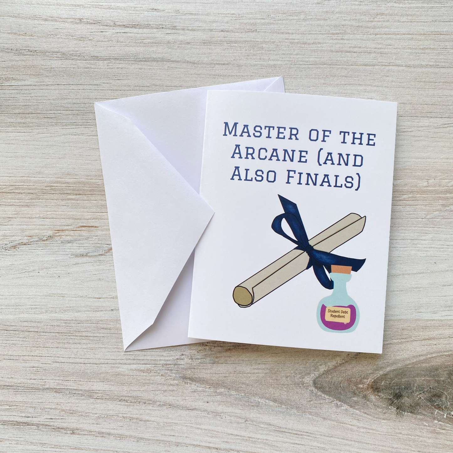 Fantasy Graduation Card – Funny Diploma & Potion Bottle Greeting