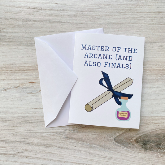 Fantasy Graduation Card – Funny Diploma & Potion Bottle Greeting