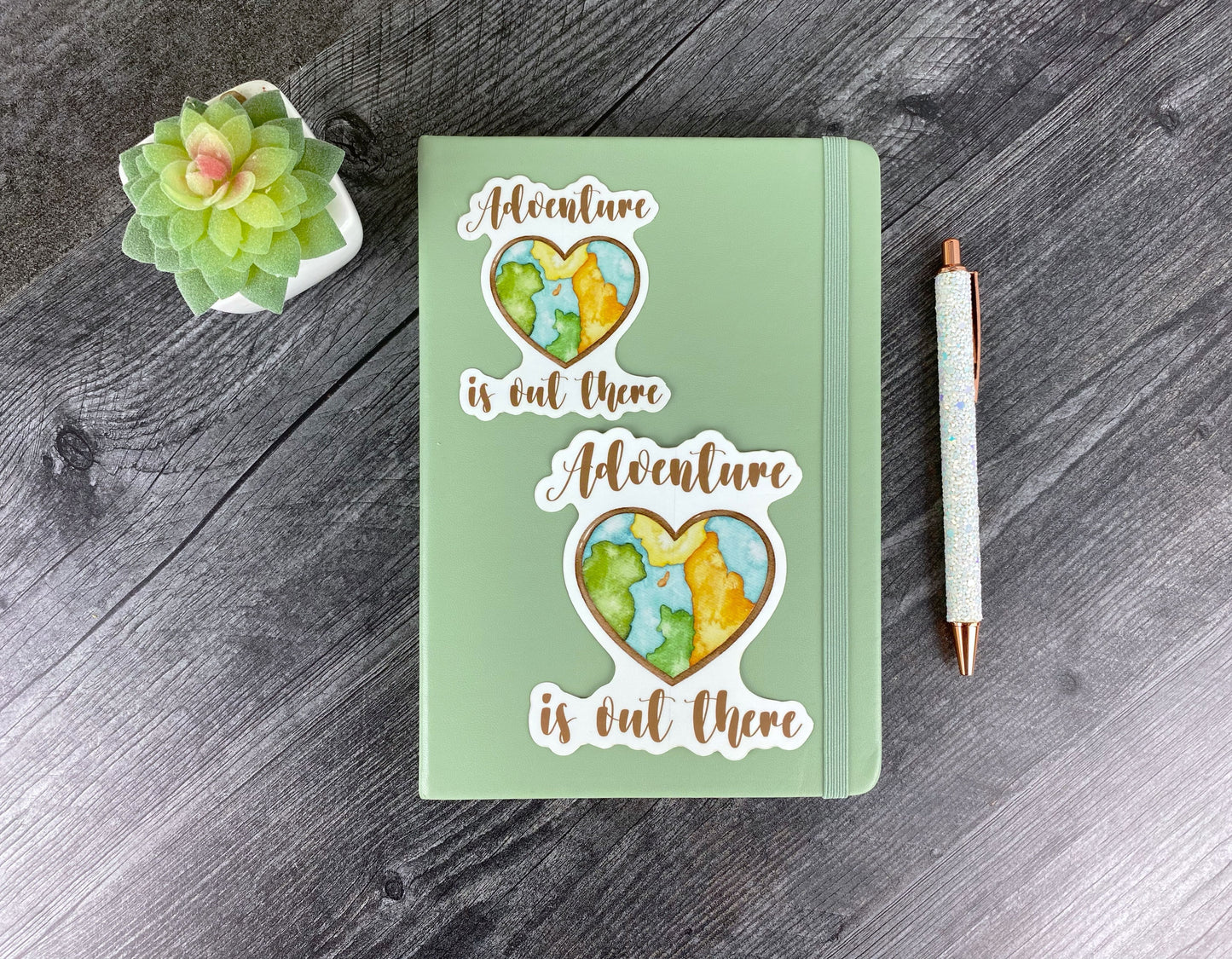 Adventure Map Heart Sticker – Fantasy Travel Vinyl Decal