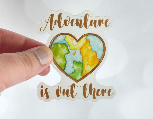 Adventure Map Heart Sticker – Fantasy Travel Vinyl Decal