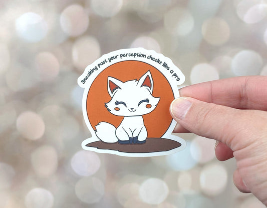 Adorable Kitsune RPG Sticker | Perfect for Fantasy & TTRPG Fans
