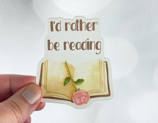 I'd Rather Be Reading – Fantasy Book Nerd Sticker