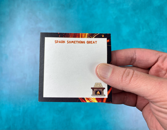 Spark Something Great – Fireplace Sticky Note Pad