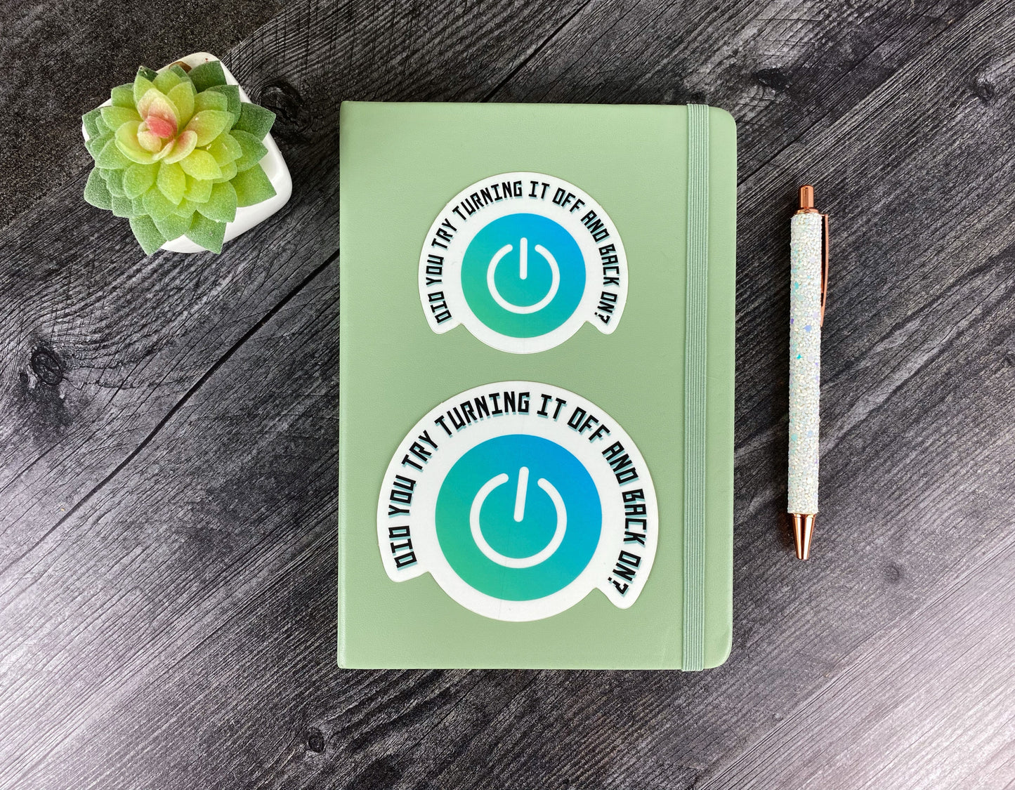 Funny Tech Support Reminder Sticker: Restart Required