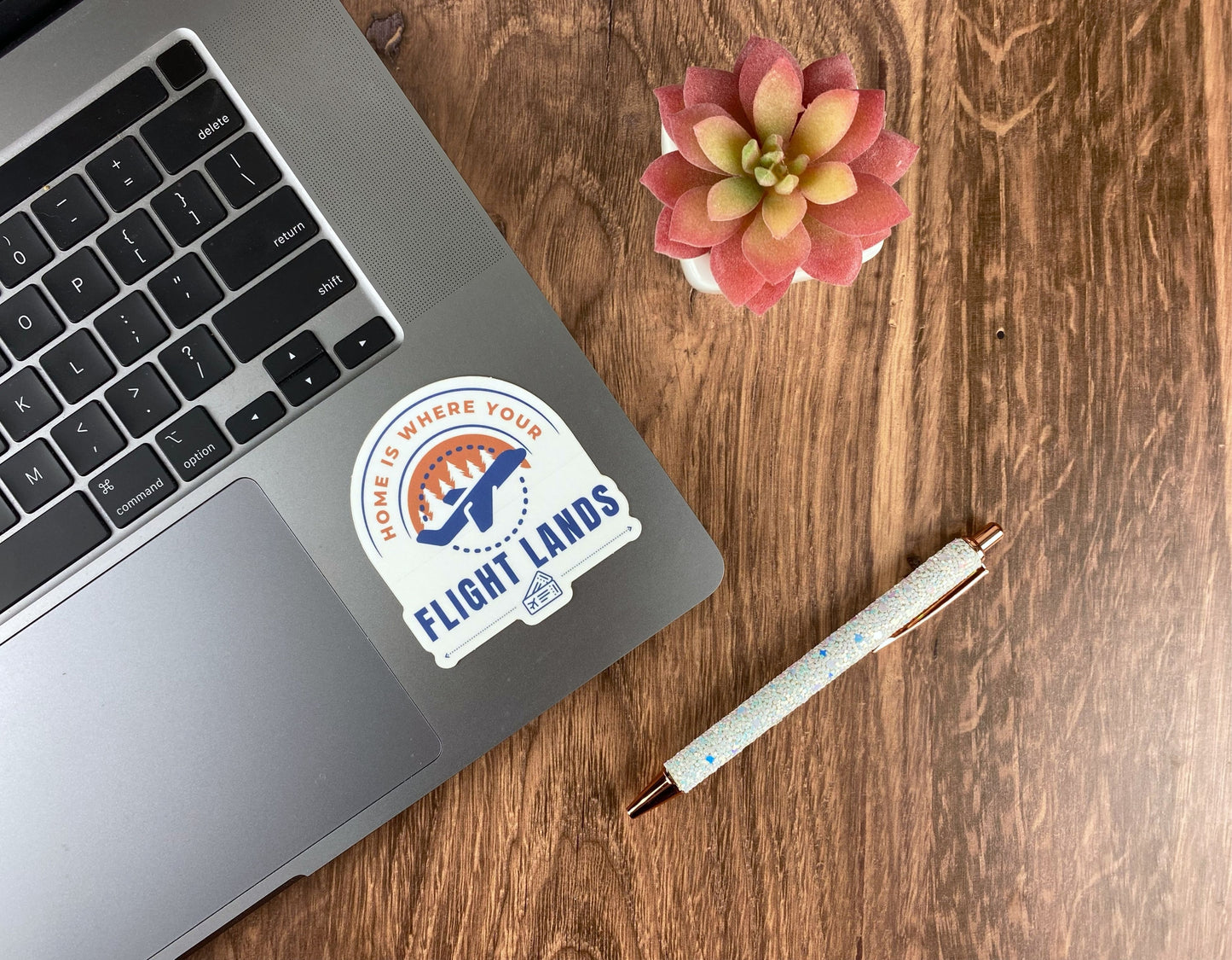 Home Is Where You Land – Travel-Inspired Vinyl Sticker