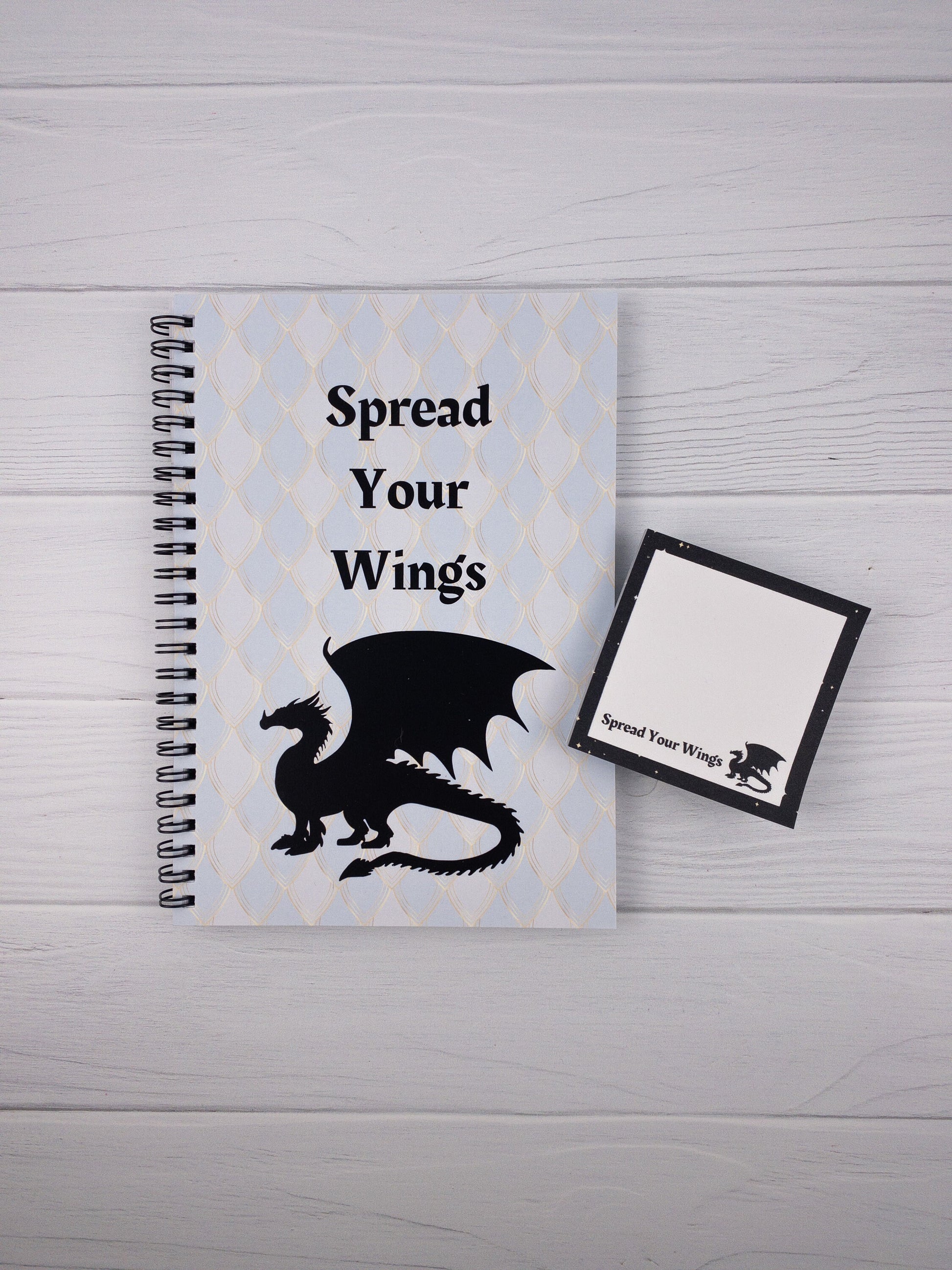 Fantasy Frenzy: Dragon-themed Spread Your Wings Notebook