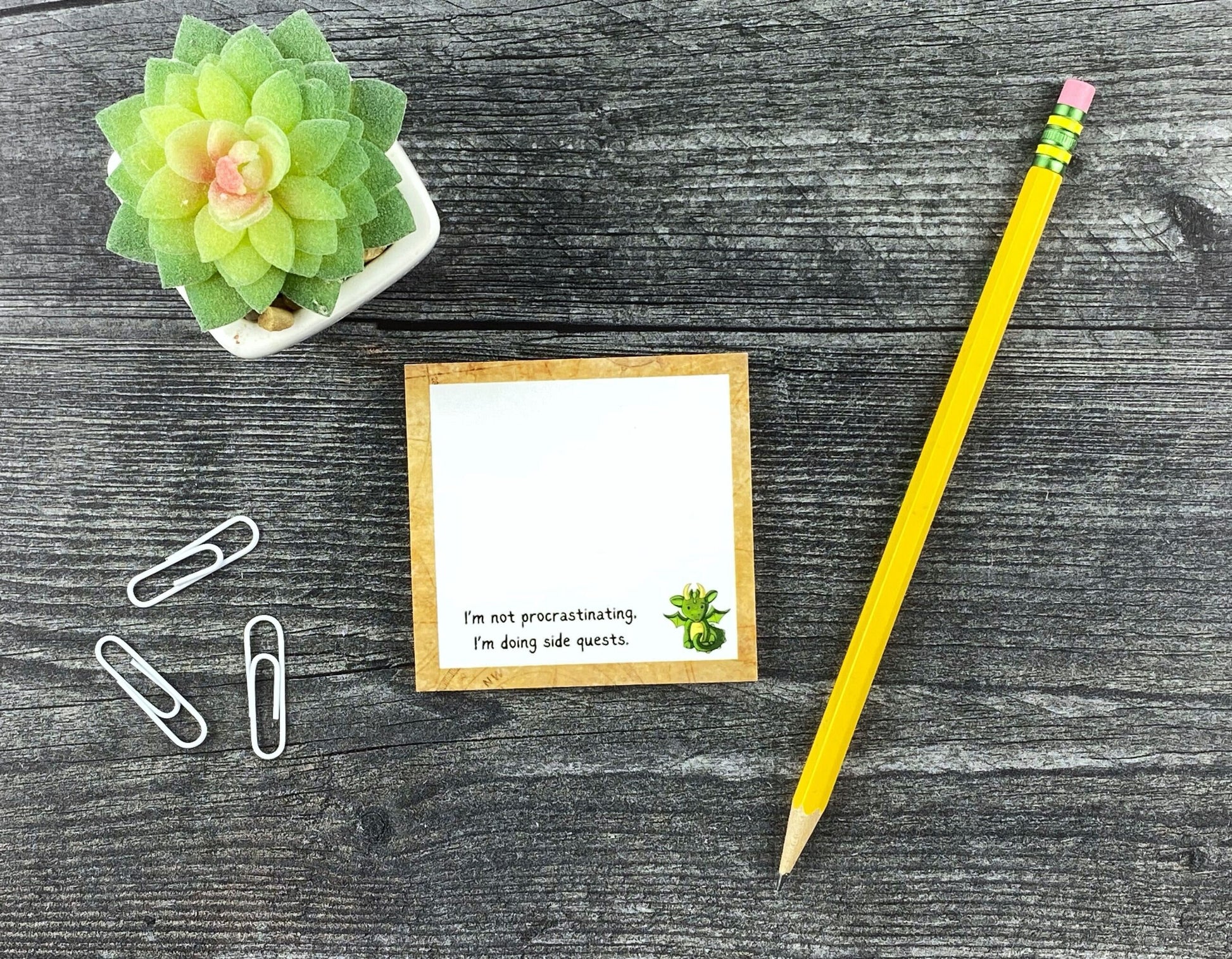 Gamer's Office Supplies - Side Quest Sticky Notes